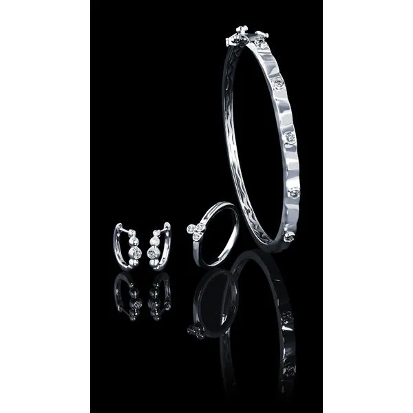 Sterling Silver Diamond Ring Image 2 Ellsworth Jewelers Ellsworth, ME