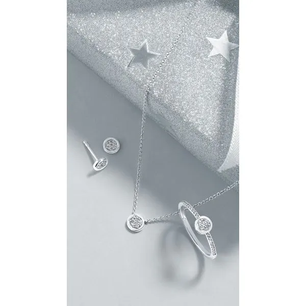 Sterling Silver Diamond Pendant Image 2 Pfaff Jewelers Grandville, MI