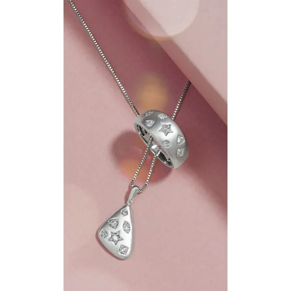 Sterling Silver Diamond Pendant Image 2 Pfaff Jewelers Grandville, MI