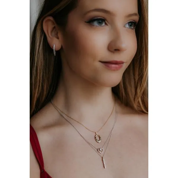 Sterling Silver Diamond Pendant Image 2 J. Meredith Jewelers Delafield, WI