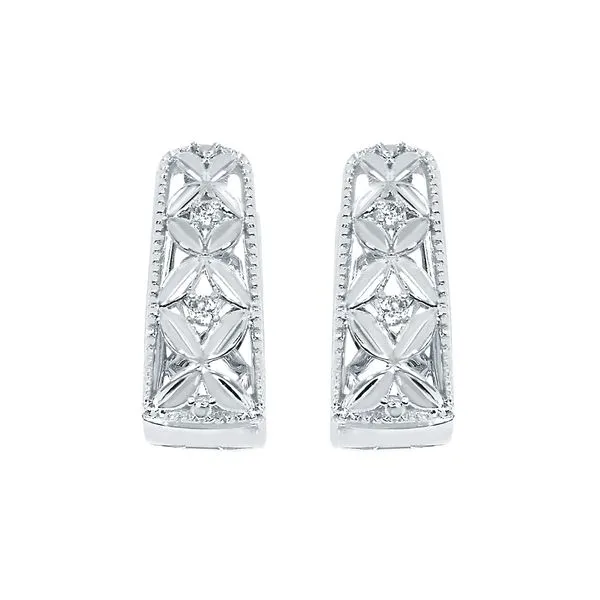 Sterling Silver Diamond Earrings J. Meredith Jewelers Delafield, WI