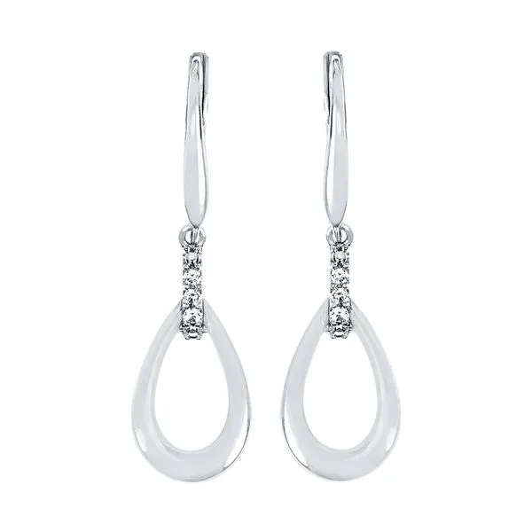 Sterling Silver Diamond Earrings Rick's Jewelers California, MD