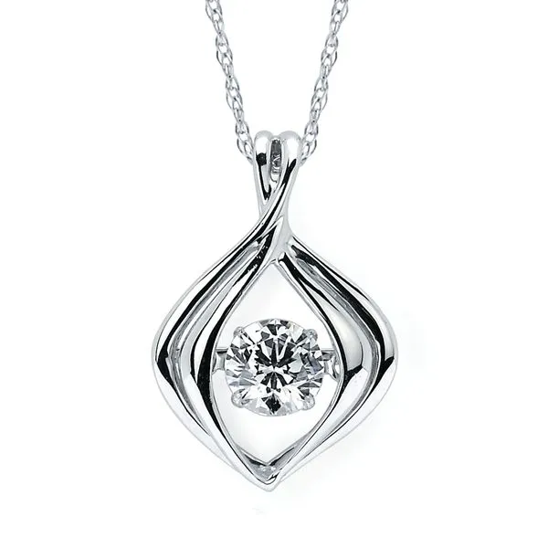 14k White Gold Diamond Pendant McCoy Jewelers Bartlesville, OK