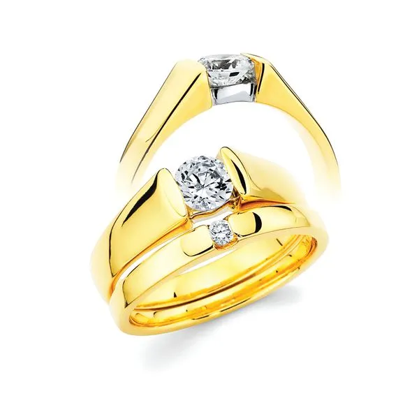 14k Yellow & White Gold Bridal Set Ellsworth Jewelers Ellsworth, ME