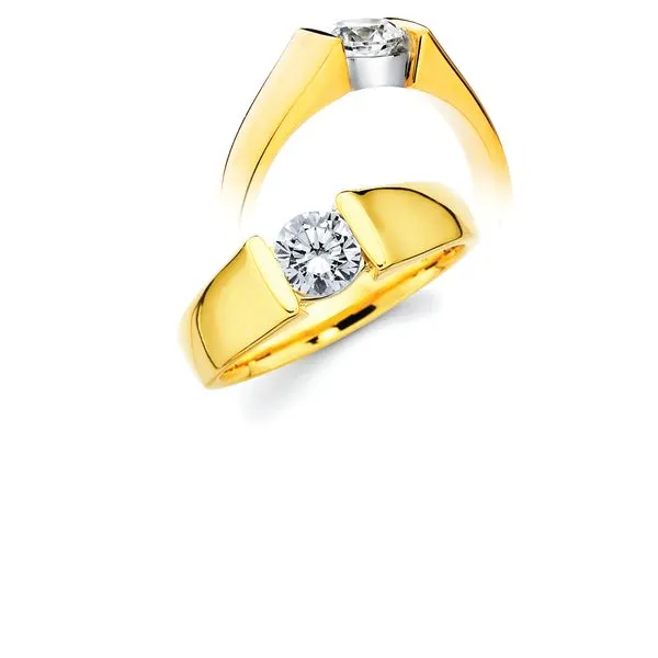 14k Yellow & White Gold Engagement Ring Trenton Jewelers Ltd. Trenton, MI