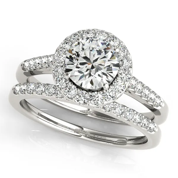 18K White Gold Round Halo Engagement Ring Image 3 Vandenbergs Fine Jewellery Winnipeg, MB