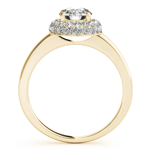 14K Yellow Gold Round Halo Engagement Ring Image 2 Root Jewelers Medford, OR