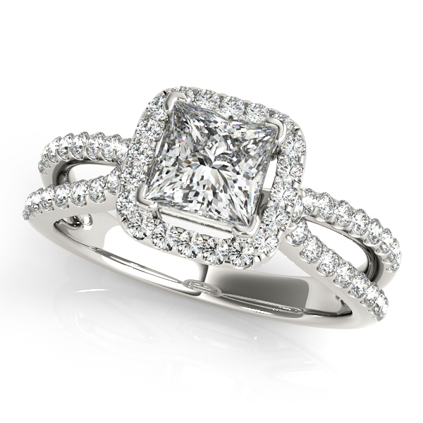 Platinum Halo Engagement Ring