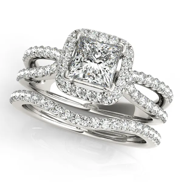 10K White Gold Halo Engagement Ring Image 3 Double Diamond Jewelry Olympic Valley, CA