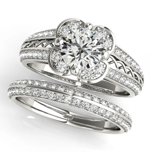 Platinum Round Halo Engagement Ring Image 3 Georgetown Jewelers Wood Dale, IL
