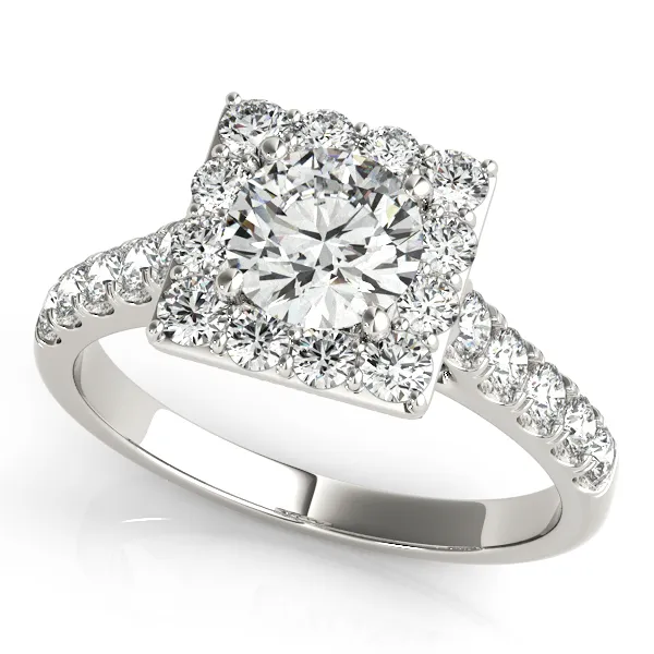Platinum Round Halo Engagement Ring Hingham Jewelers Hingham, MA
