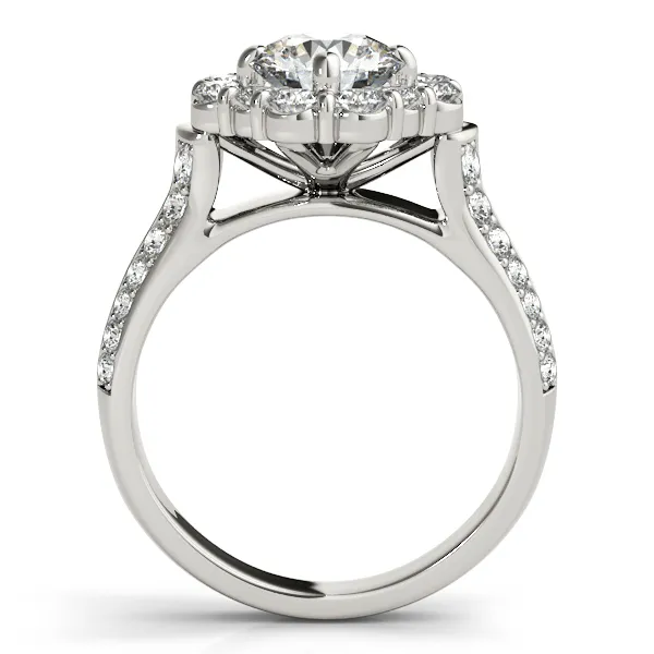 Platinum Round Halo Engagement Ring Image 2 Root Jewelers Medford, OR