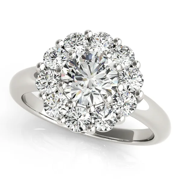 Platinum Round Halo Engagement Ring Hingham Jewelers Hingham, MA