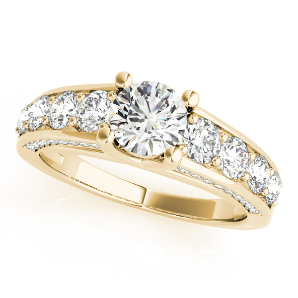 10K Yellow Gold Trellis Engagement Ring
