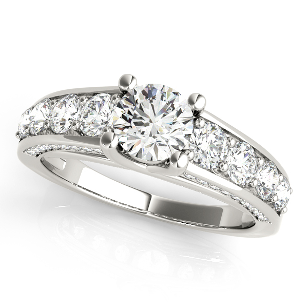 18K White Gold Trellis Engagement Ring