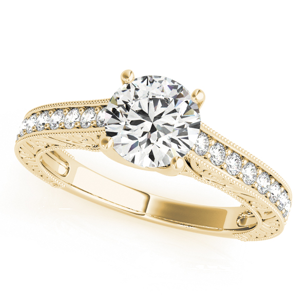 18K Yellow Gold Trellis Engagement Ring