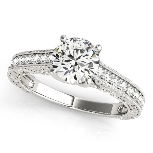 18K White Gold Trellis Engagement Ring Georgetown Jewelers Wood Dale, IL