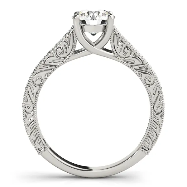 18K White Gold Trellis Engagement Ring Image 2 Georgetown Jewelers Wood Dale, IL