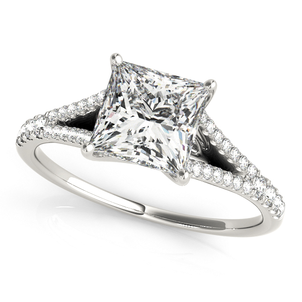 18K White Gold Multi-Row Engagement Ring
