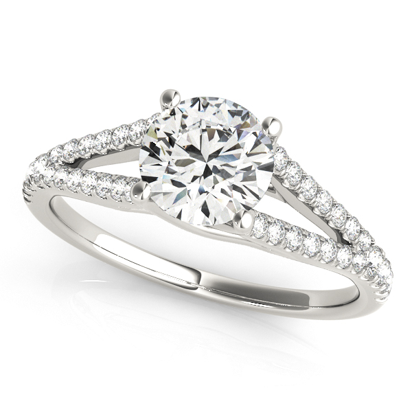 10K White Gold Multi-Row Engagement Ring