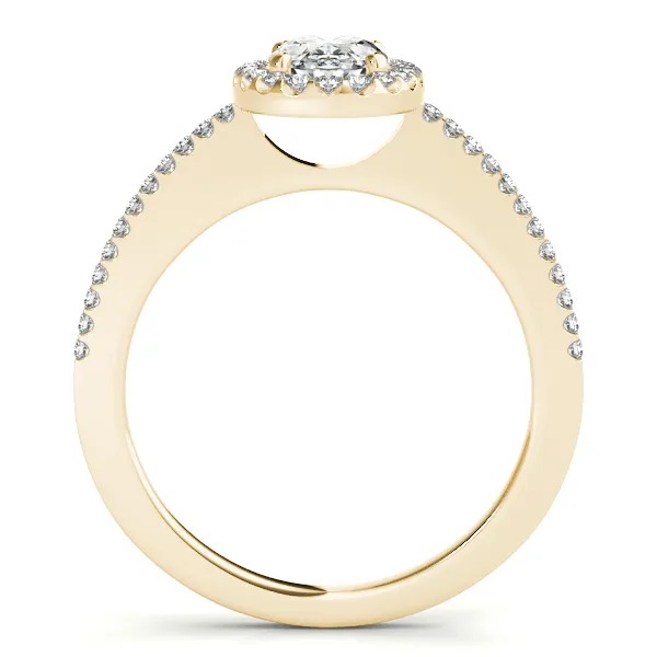 14K Yellow Gold Oval Halo Engagement Ring Image 2 Root Jewelers Medford, OR