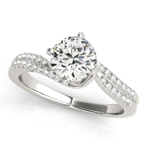 18K White Gold Engagement Ring