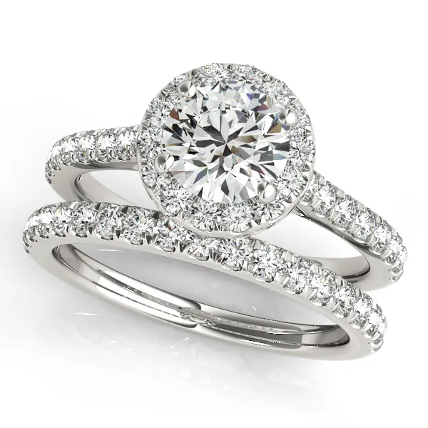 Platinum Round Halo Engagement Ring Image 3 Hingham Jewelers Hingham, MA