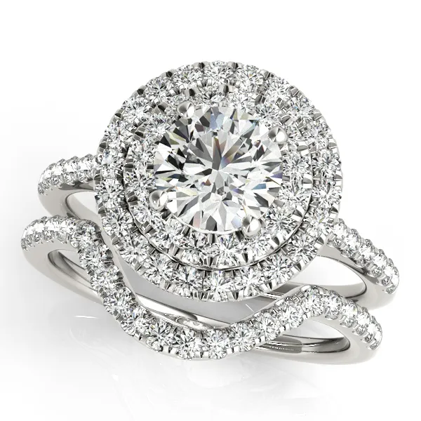 Platinum Round Halo Engagement Ring Image 3 Georgetown Jewelers Wood Dale, IL
