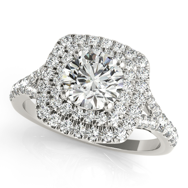 Platinum Halo Engagement Ring