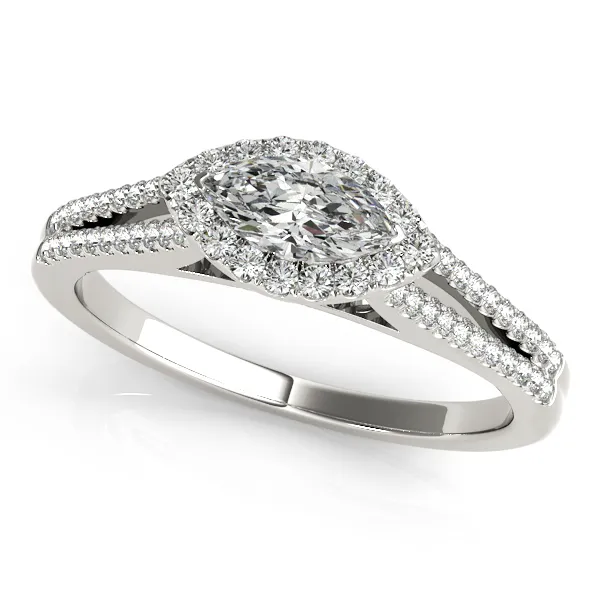 Platinum Halo Engagement Ring Root Jewelers Medford, OR