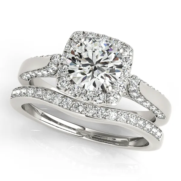 Platinum Round Halo Engagement Ring Image 3 Georgetown Jewelers Wood Dale, IL