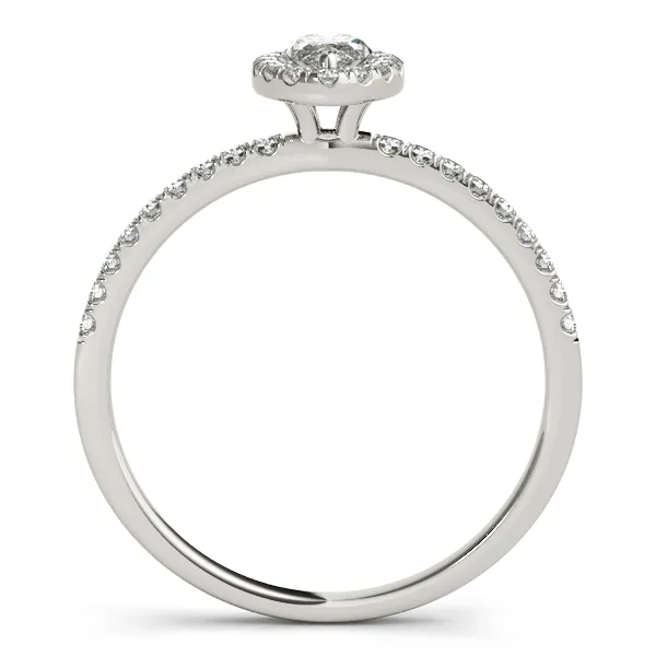 Platinum Halo Engagement Ring Image 2 Hingham Jewelers Hingham, MA