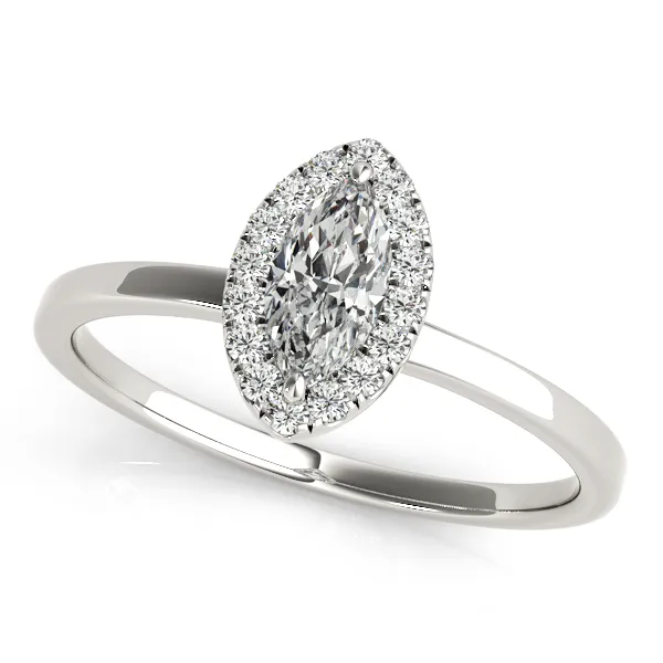 18K White Gold Halo Engagement Ring Vandenbergs Fine Jewellery Winnipeg, MB