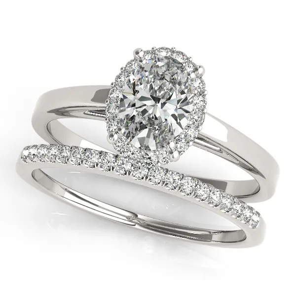 Platinum Oval Halo Engagement Ring Image 3 Hingham Jewelers Hingham, MA