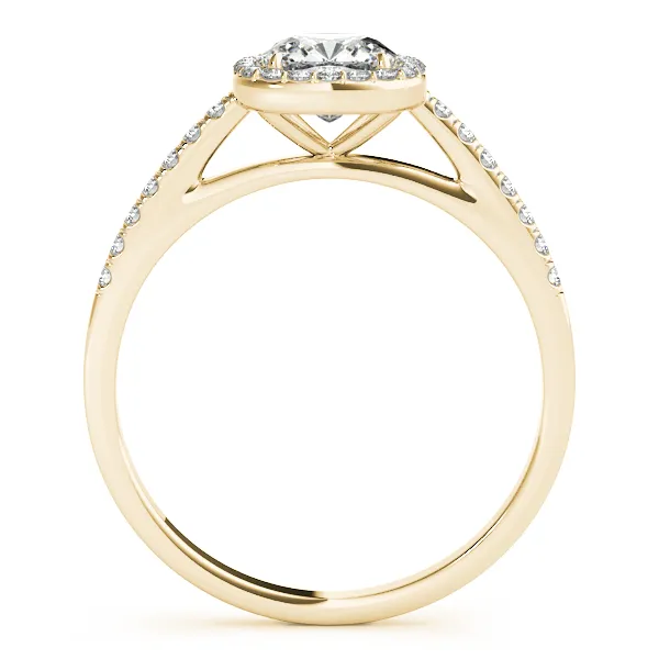 14K Yellow Gold Halo Engagement Ring Image 2 Hingham Jewelers Hingham, MA