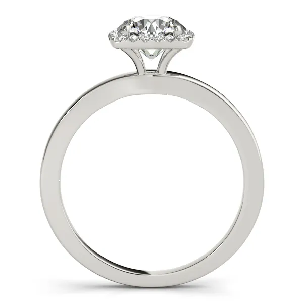 14K White Gold Round Halo Engagement Ring Image 2 Georgetown Jewelers Wood Dale, IL