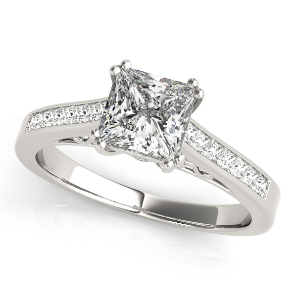 14K White Gold Engagement Ring