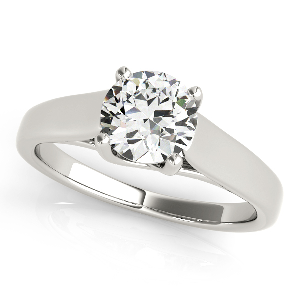 10K White Gold Trellis Engagement Ring