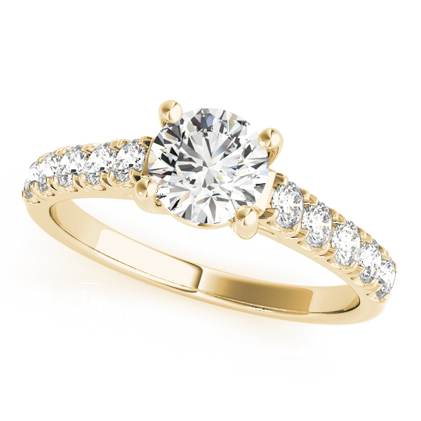 18K Yellow Gold Trellis Engagement Ring