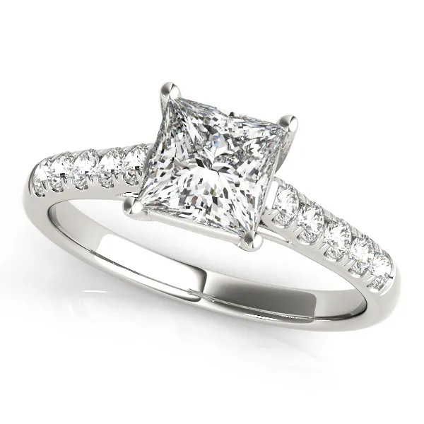 14K White Gold Trellis Engagement Ring Georgetown Jewelers Wood Dale, IL