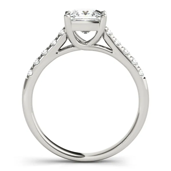 14K White Gold Trellis Engagement Ring Image 2 Georgetown Jewelers Wood Dale, IL