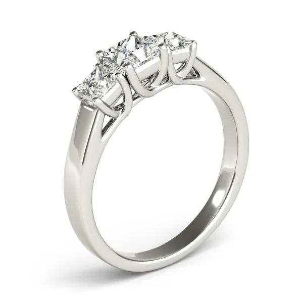 10K White Gold Princess Three-Stone Engagement Ring Image 3 Vandenbergs Fine Jewellery Winnipeg, MB