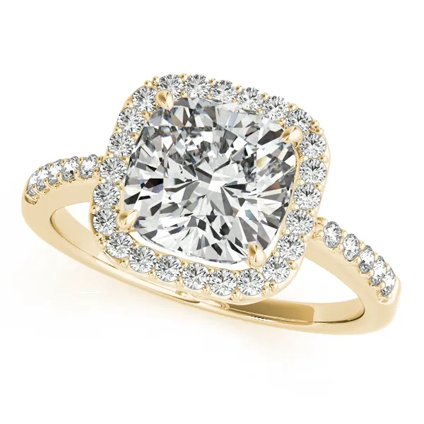 14K Yellow Gold Halo Engagement Ring Pat's Jewelry Centre Sioux Center, IA