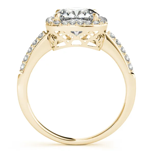 18K Yellow Gold Halo Engagement Ring Image 2 Vandenbergs Fine Jewellery Winnipeg, MB