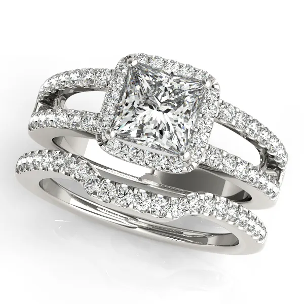 Platinum Halo Engagement Ring Image 3 Hingham Jewelers Hingham, MA
