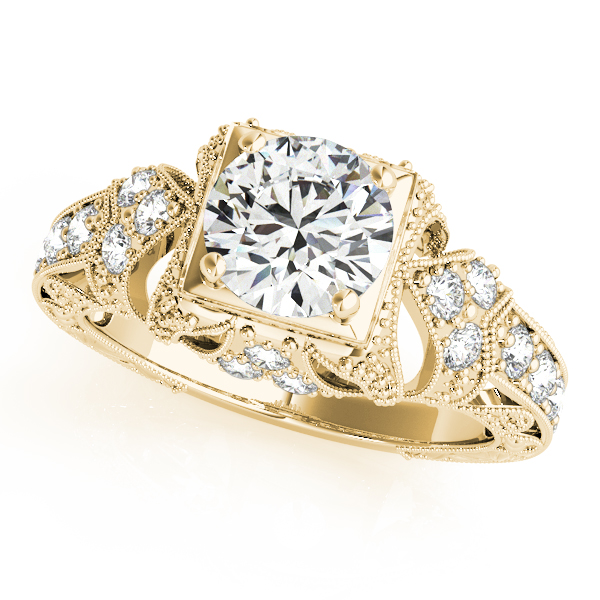 14K Yellow Gold Antique Engagement Ring