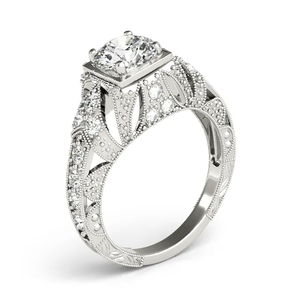 Platinum Antique Engagement Ring Image 3 Midtown Diamonds Reno, NV
