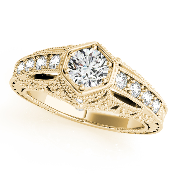 10K Yellow Gold Antique Engagement Ring