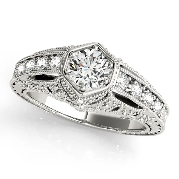 Platinum Antique Engagement Ring Hingham Jewelers Hingham, MA