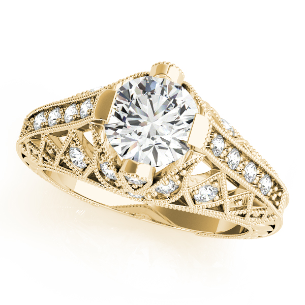 14K Yellow Gold Antique Engagement Ring